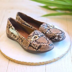 Snakeskin Loafers size 6